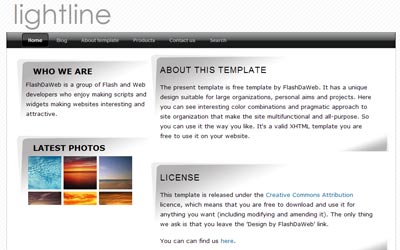 lightline free xhtml template